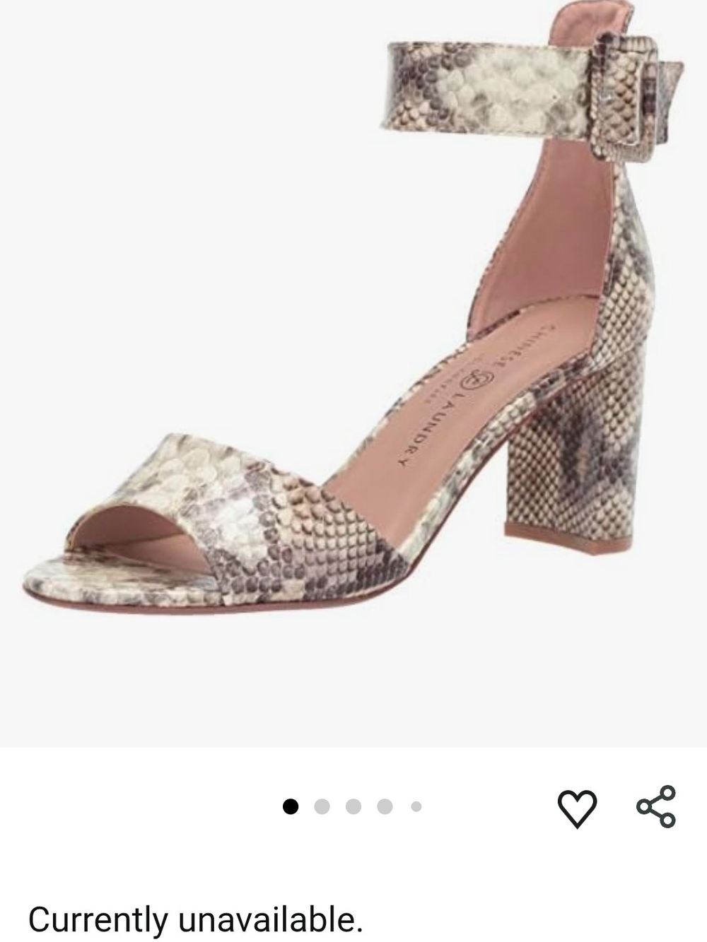 Chinese Laundry Snake-Print Block Heel Sandal - Neutral